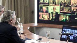 altText(Alberto F abandonó la videoconferencia justo antes que hablara la Presidenta boliviana)}