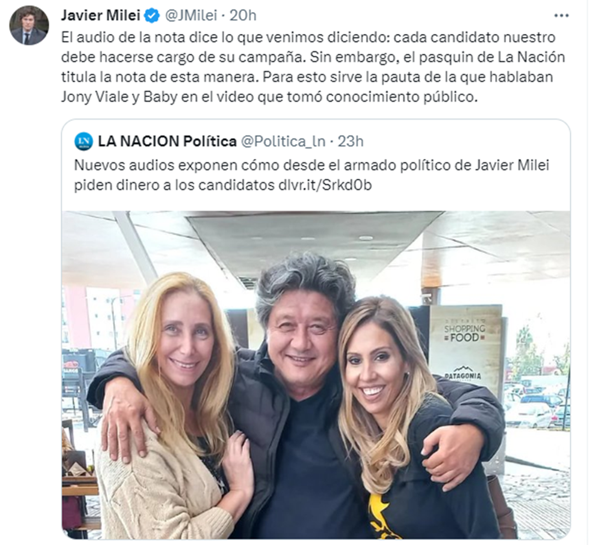 Tanto Milei como su militancia han manifestado las denuncias mediáticas tienen por objetivo operar contra él.