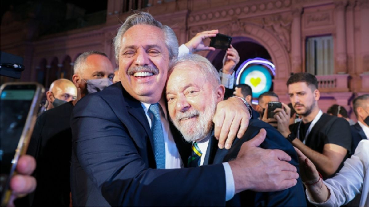 Alberto Fernández y el presidente brasileño, Lula da Silva.