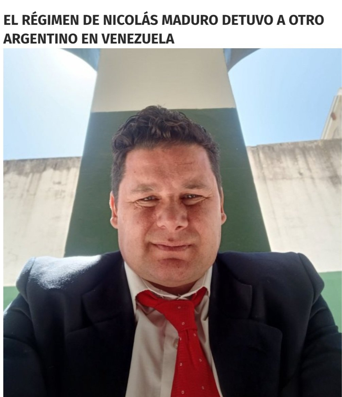 Germán Giuliani, preso argentino en Venezuela