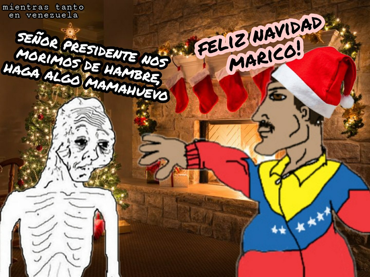 &nbsp;Meme: Maduro, vestido de Navidad, responde con un "Feliz Navidad marico"