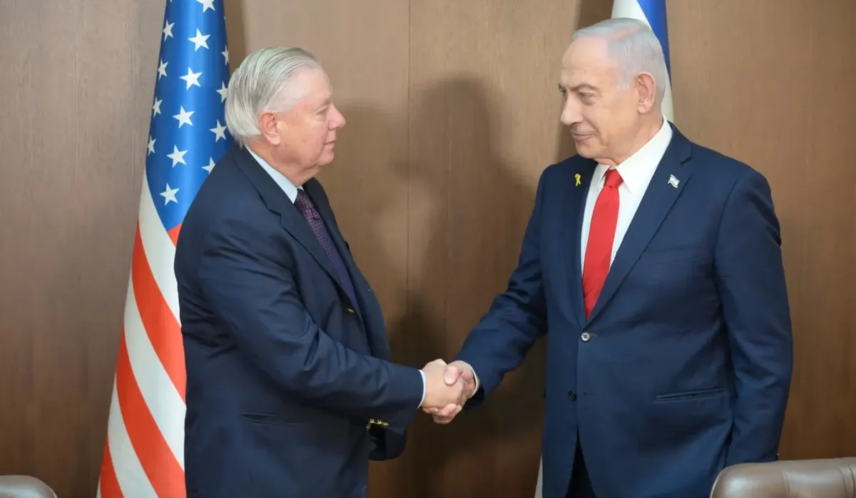 Lindsey Graham y Benjamin Netanyahu.