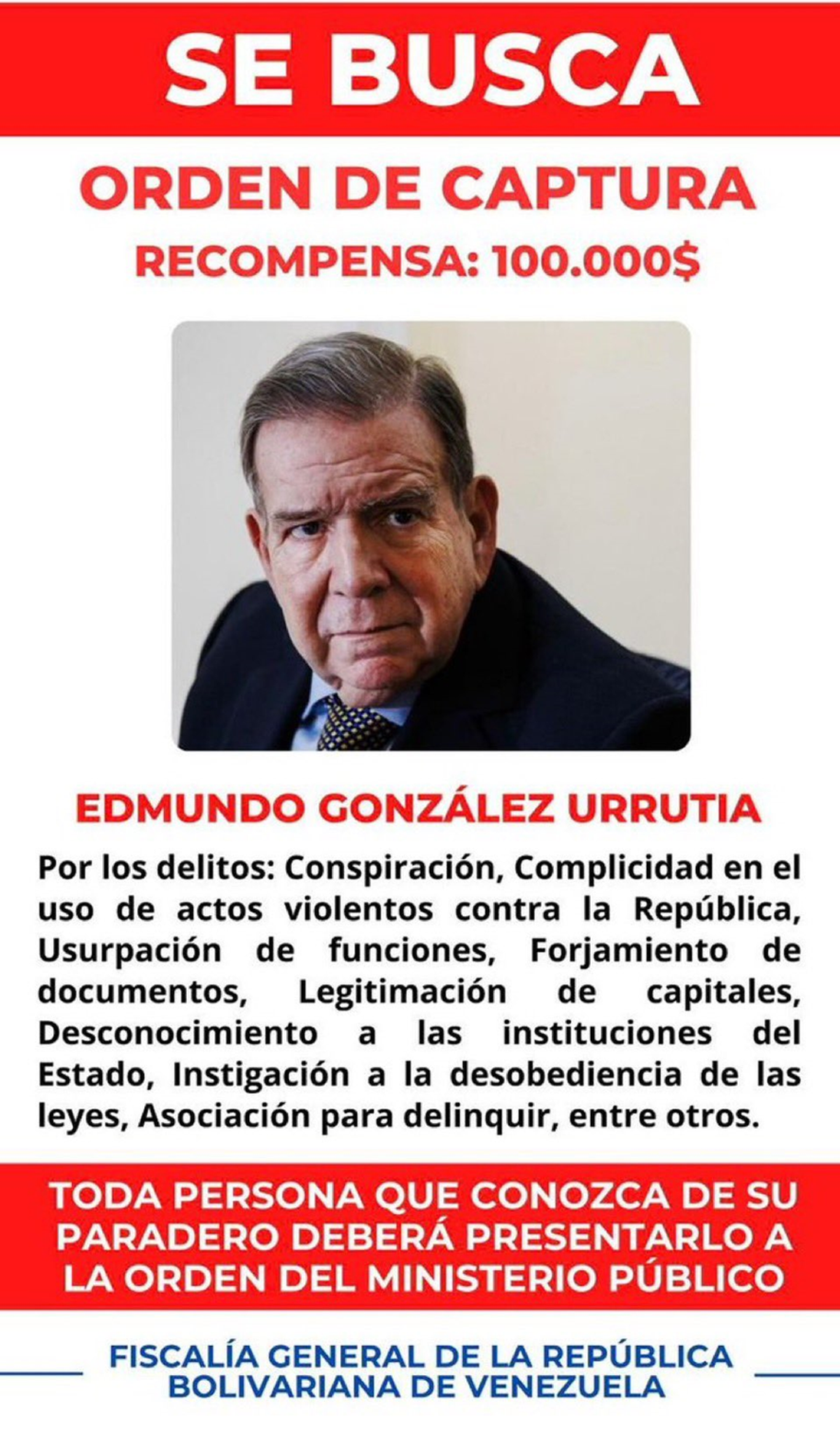 Los cargos del gobierno de Venezuela contra González Urrutia son severos: Milei le ofrecería tambièn asilo Los cargos del gobierno de Venezuela contra González Urrutia son severos: Milei le ofrecería tambièn asilo