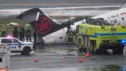 El avión de Air Canada Express quedó destruido. El avión de Air Canada Express quedó destruido.