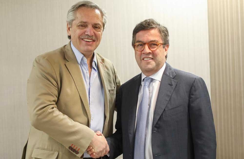 Alberto Fernández se reunió con el presidente del BID, Luis Alberto Moreno.