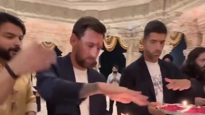 El VIDEO viral de Messi hablando hindú en el ritual de un centro de animales