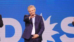 Alberto Fernández en el búnker porteño del Frente de Todos. Foto: NA.&nbsp;