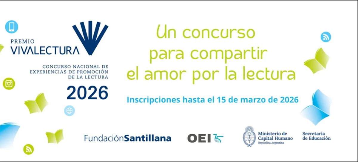 El Premio Vivalectura 2026 ya se puso en marcha a través de una convocatoria nacional que busca visibilizar proyectos de lectura en toda la Argentina. El Premio Vivalectura 2026 ya se puso en marcha a través de una convocatoria nacional que busca visibilizar proyectos de lectura en toda la Argentina.