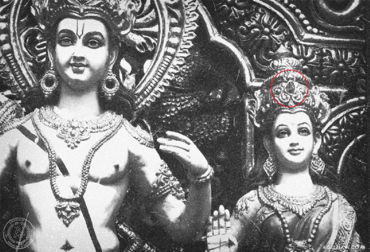 Imagen de la diosa Sita, donde se cree que todavía portaba el diamante Hope