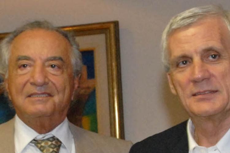 Armando Cavalieri junto al metalúrgico Antonio Caló. Foto: NA.
