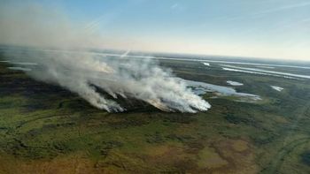 Nuevamente hubo focos de incendios en las islas del Paraná, frente a Rosario, Santa Fe. Nuevamente hubo focos de incendios en las islas del Paraná, frente a Rosario, Santa Fe.