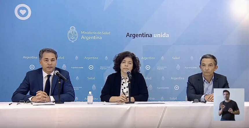 Conferencia de prensa y anuncio sobre medidas de prevención sin el ministro.
