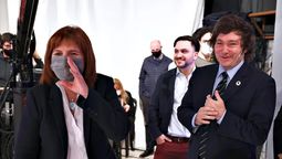 Patricia Bullrich y Javier Milei en un programa de TV donde coincidieron.