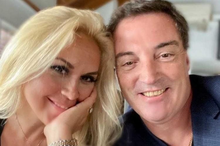 Baudry con su novia, Verónica Ojeda.