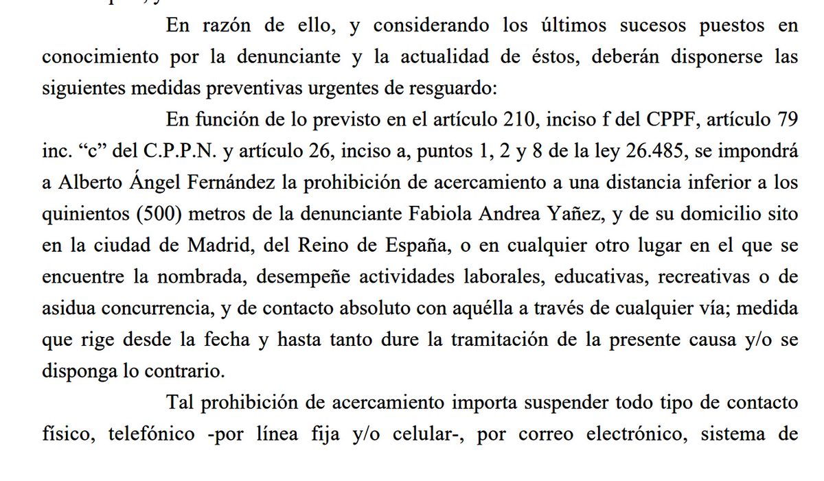 Alberto Fernández restringido.