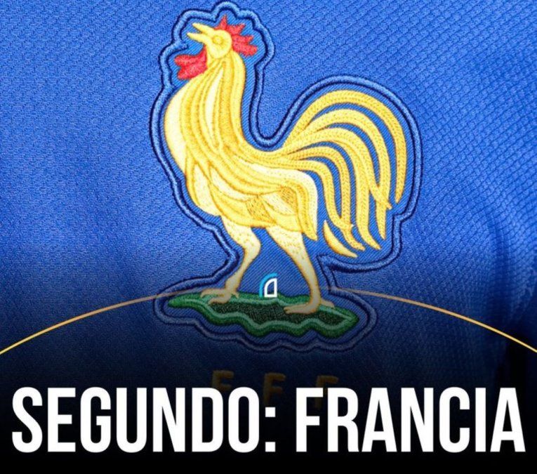 Otra vez segundo Francia.