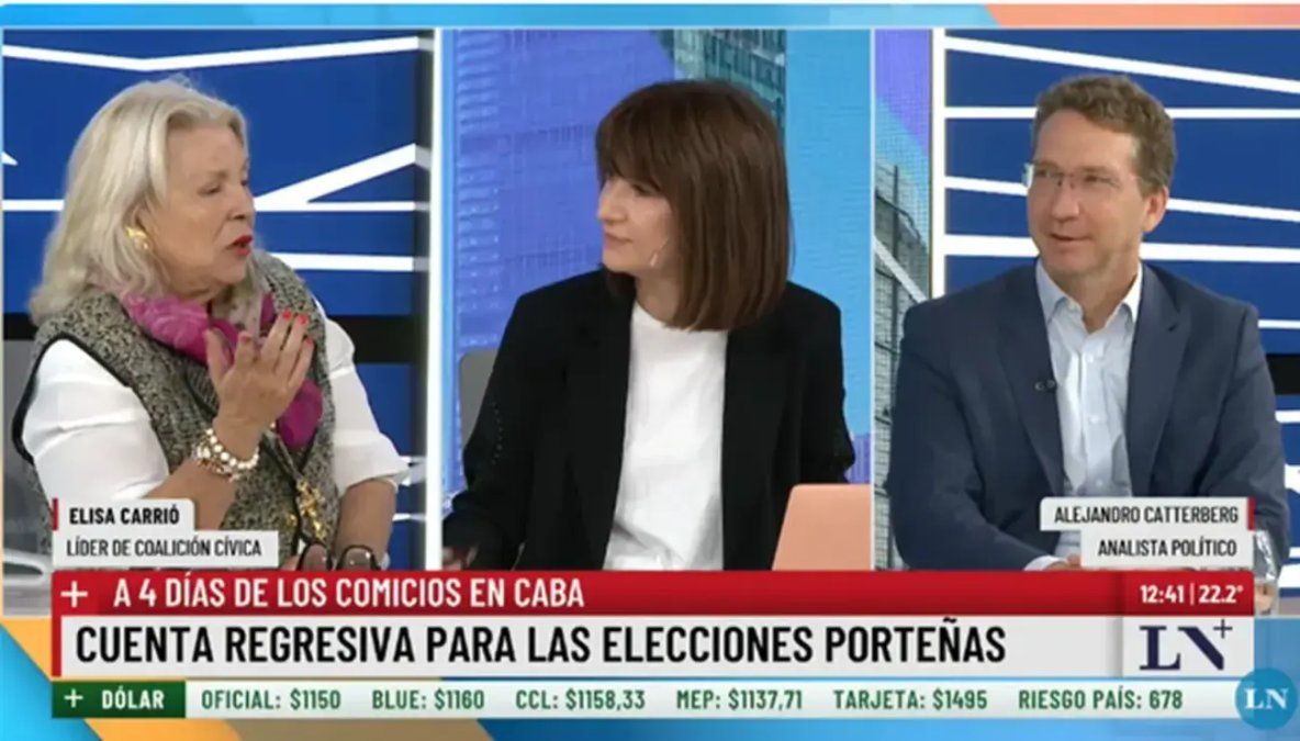 Lilita Carrió fue invitada a LN+ en la previa de las elecciones porteñas.&nbsp;