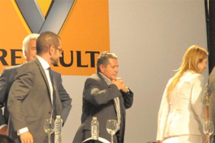 Débora Giogi, al retirarse del acto en Córdoba.