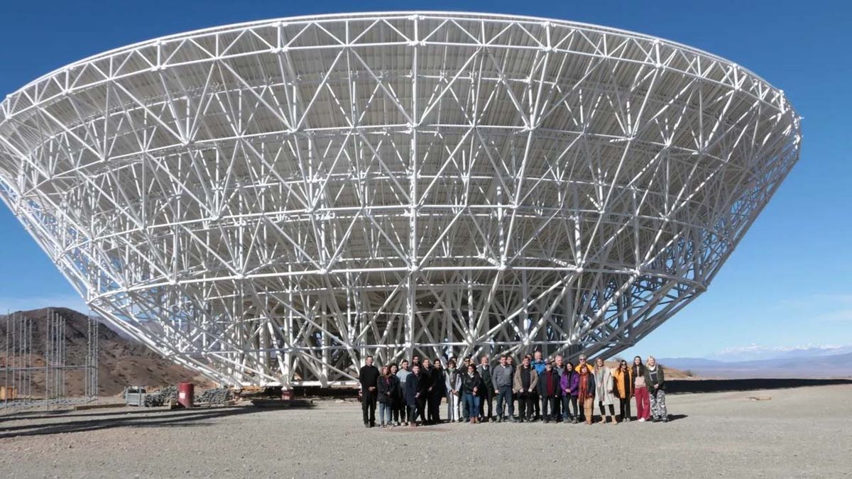 El radiotelescopio que China construye en San Juan. El radiotelescopio que China construye en San Juan.
