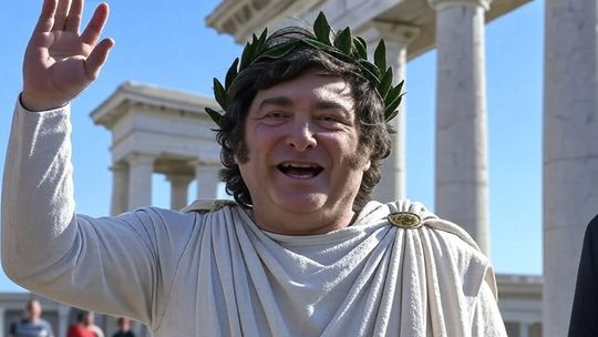 Javier Milei como Julio César, según GROK. Javier Milei como Julio César, según GROK.