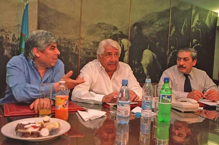 Moyano, Lescano y Daer en otros tiempos de la CGT.