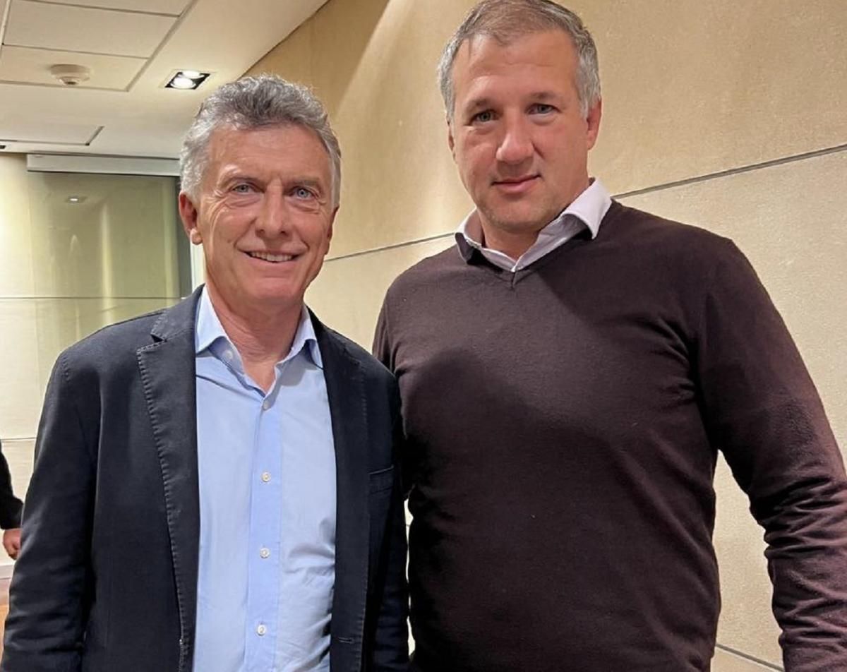 José Macome y Mauricio Macri. José Macome y Mauricio Macri.