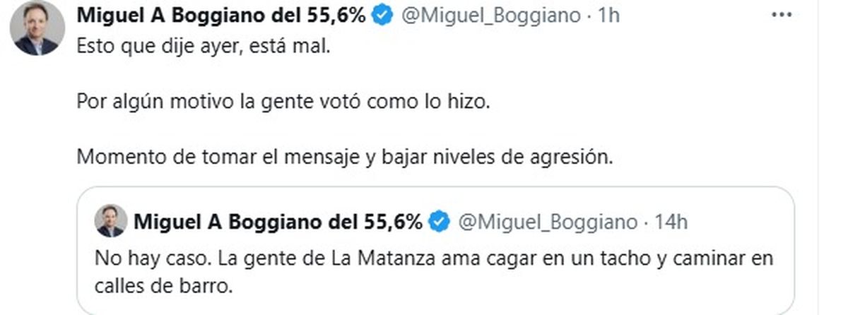 Buen gesto de Boggiano de rectificarse Buen gesto de Boggiano de rectificarse