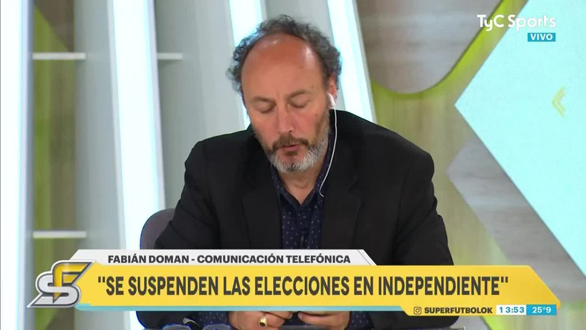 Independiente, a través de su presidente Hugo Moyano, confirmó y lamentó la suspensión de los comicios, por decisión de la justicia.