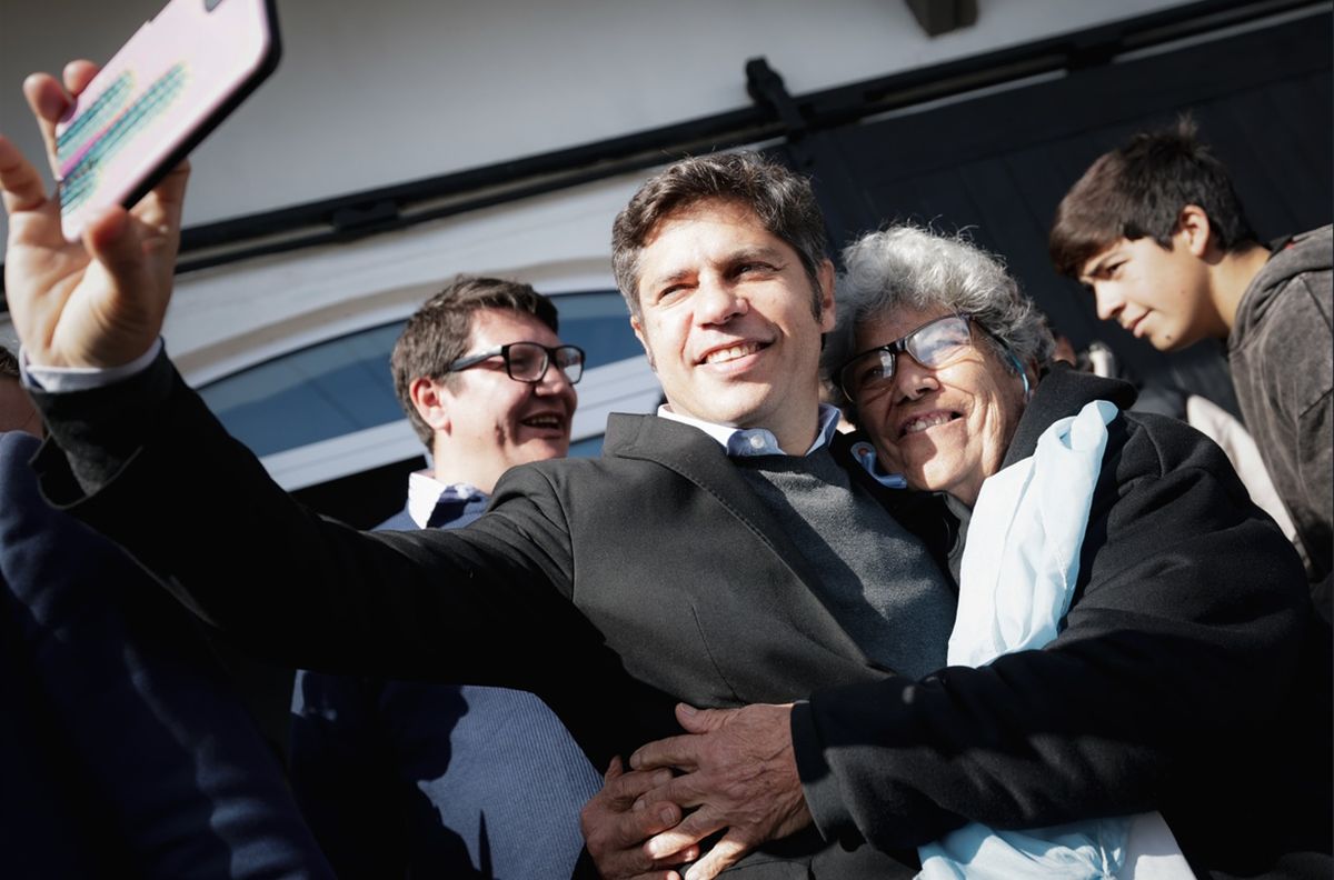 Axel Kicillof en Las Heras. Axel Kicillof en Las Heras.