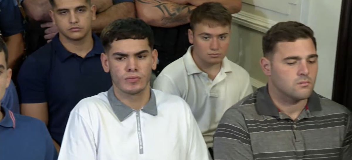 Los acusados por el crimen de Fernández Báez Sosa, sin barbijos frente a las cámaras.