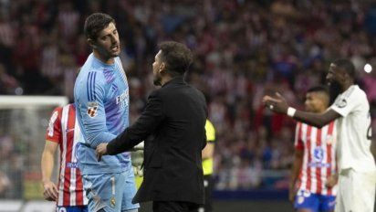 Courtois trató de llorón a Simeone por la eliminación del Atlético de Madrid