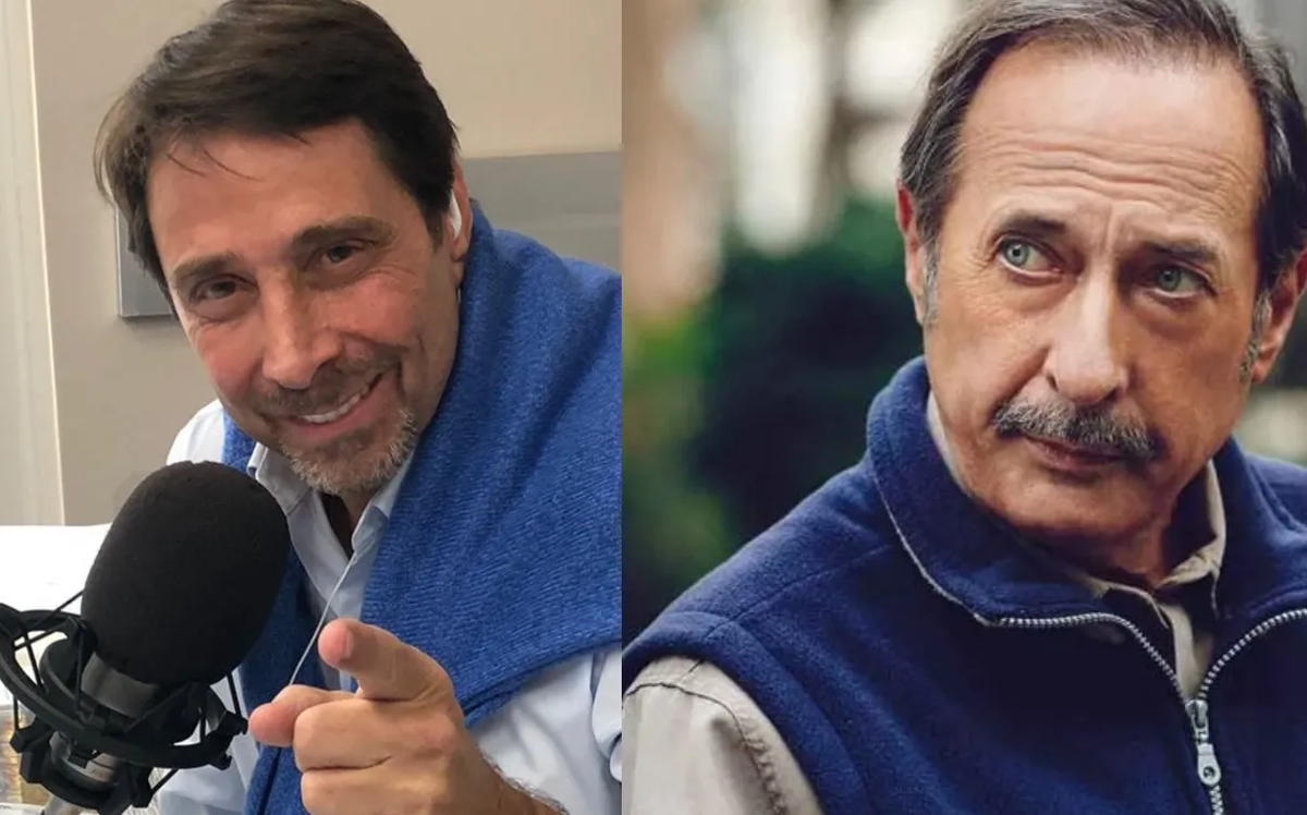 Para alivianar la charla, Feinmann bromeó con Francella por su fanatismo por Racing y el título que no consiguió el equipo tras caer ante River.