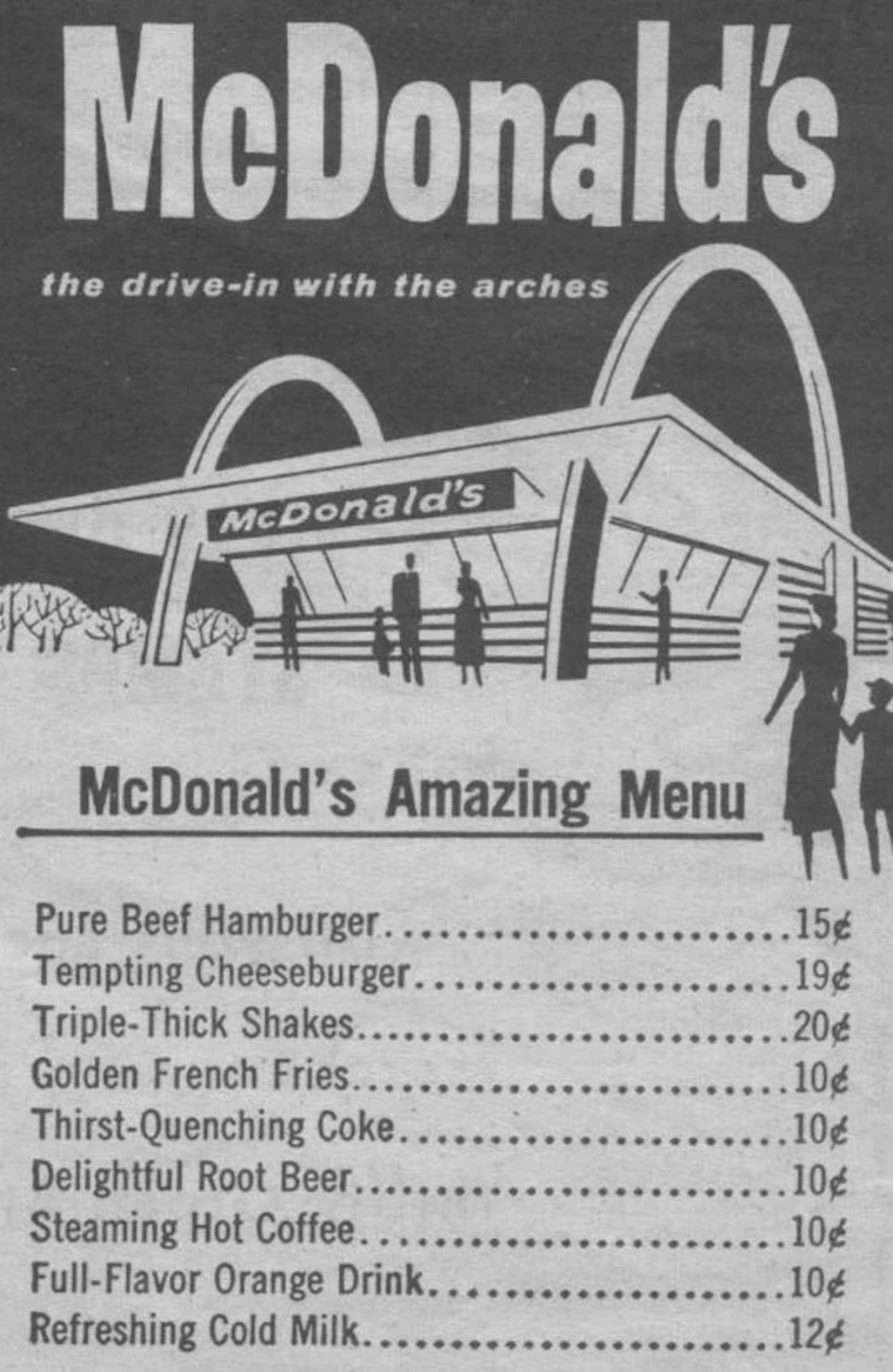 Los hermanos McDonald redujeron costos al eliminar a las meseras y simplificar el menú a pocas opciones, entre ellas, hamburguesas, batidos y tartas de manzana.