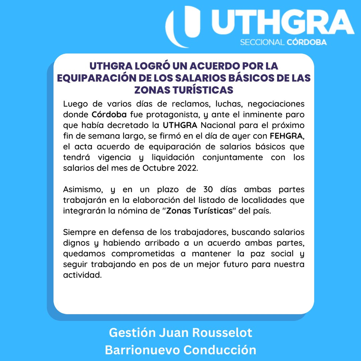 El anuncio del acuerdo de Uthgra en Córdoba