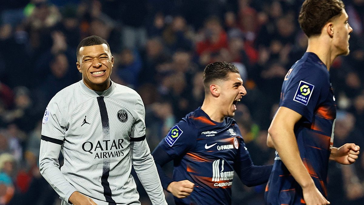 El París Saint Germain(PSG) volvió a la victoria frente al Montpellier 3-1 por la Ligue 1 de Franciapero hay mucha preocupación por la lesión de Kylian Mbappé. (Foto: NoticiasArgentinas/REUTERS)
