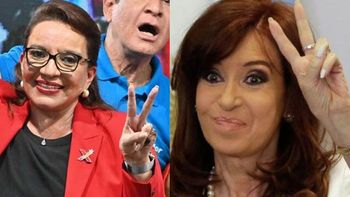 La candidata presidencial de Honduras, Xiomara Castro, y la vicepresidenta Argentina, Cristina Fernández de Kirchner. La candidata presidencial de Honduras, Xiomara Castro, y la vicepresidenta Argentina, Cristina Fernández de Kirchner.