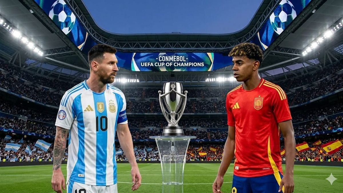 Hay una fuerte disputa en Argentina y España por la sede de la Finalissima. FOTO: IMAGEN GENERADA CON GEMINI. Hay una fuerte disputa en Argentina y España por la sede de la Finalissima. FOTO: IMAGEN GENERADA CON GEMINI.