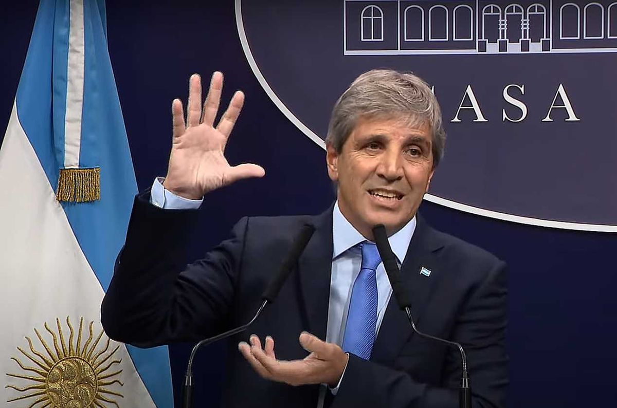 El ministro de Economía, Luis Caputo. El ministro de Economía, Luis Caputo.