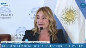 Nancy Pazos expuso en el Senado y rechazó el cierre de Agencia Télam. Nancy Pazos expuso en el Senado y rechazó el cierre de Agencia Télam.