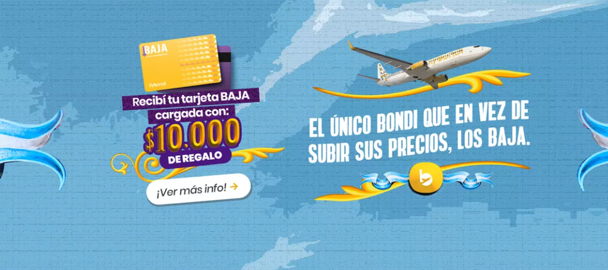 Flybondi lanzó una nueva tarjeta para pasajes.