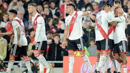 River sueña con el título tras ganarle a Colón 2-0 pero espera por lo que ocurrirá con Talleres de Córdoba. (Foto: Gentileza: Télam)