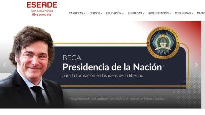 Otra vez mezcla lo público y lo privado: Milei prestó su imagen y el Gobierno interviene en una beca de Benegas Lynch