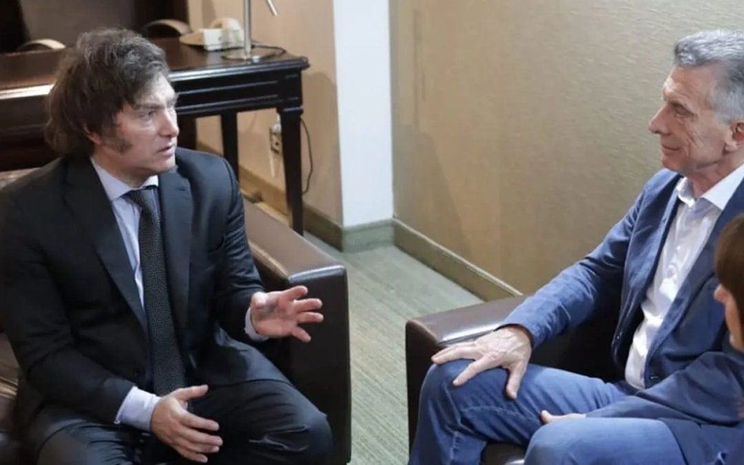 Javier Milei y Mauricio Macri.