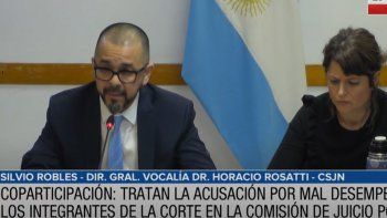Silvio Robles, asesor de Horacio Rosatti, en la comisión por el juicio político a la CSJN. Silvio Robles, asesor de Horacio Rosatti, en la comisión por el juicio político a la CSJN.
