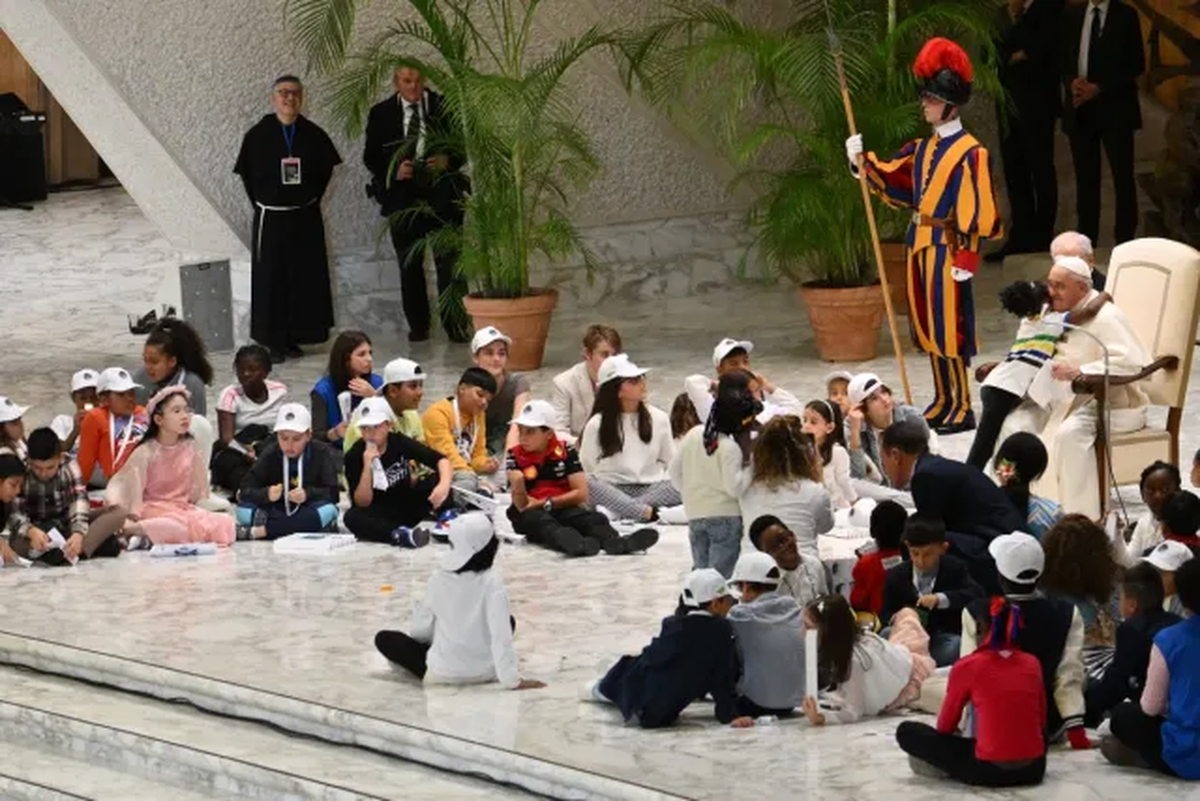 El papa Francisco en el encuentro en el Encuentro “Los niños encuentran al Papa”. (Foto: AFP) El papa Francisco en el encuentro en el Encuentro “Los niños encuentran al Papa”. (Foto: AFP)