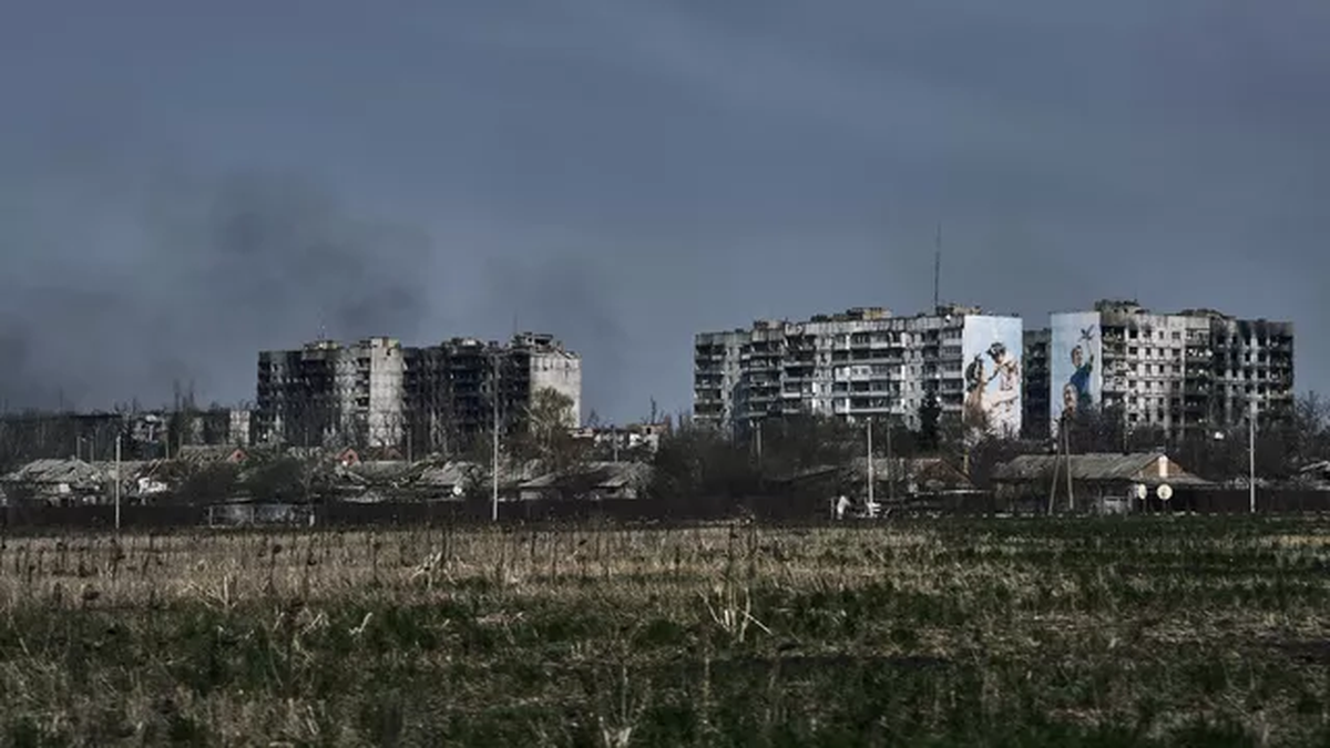 Bajmut, una ciudad arruinada por la guerra.
