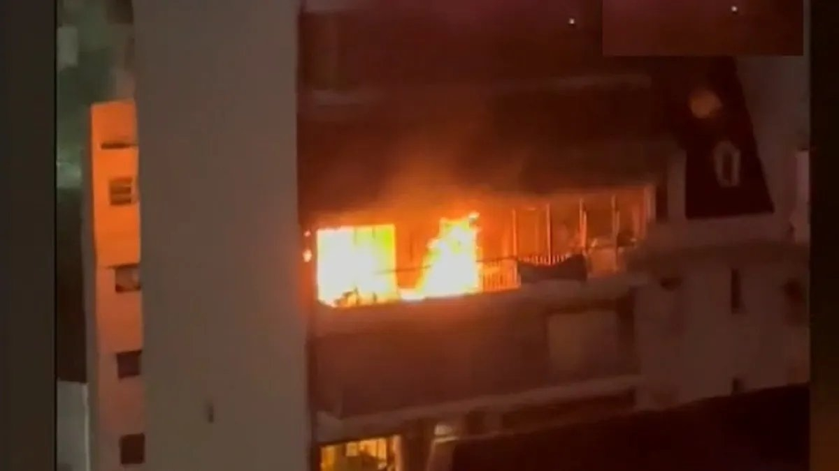Imágenes del incendio en Recoleta.