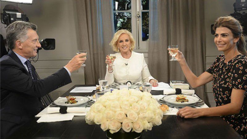 Mirtha Legrand entrevistó el pasado sábado a Macri y Awada (Foto NA).