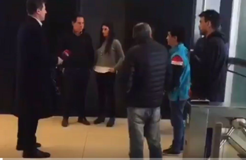 Así comenzaba el allanamiento en C5N, según el video que difundieron los trabajadores.