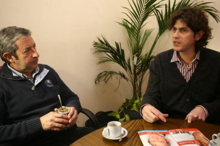 Cobos y Lousteau en una reunión en Mendoza. Foto: Noelia Guzmán/El Sol.